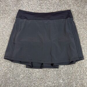 Lululemon Pace Rival Mid Rise Skirt Black Pleated Tennis Skort LW8AB9S Size 10